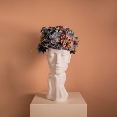 Hat covered in Silk Flowers